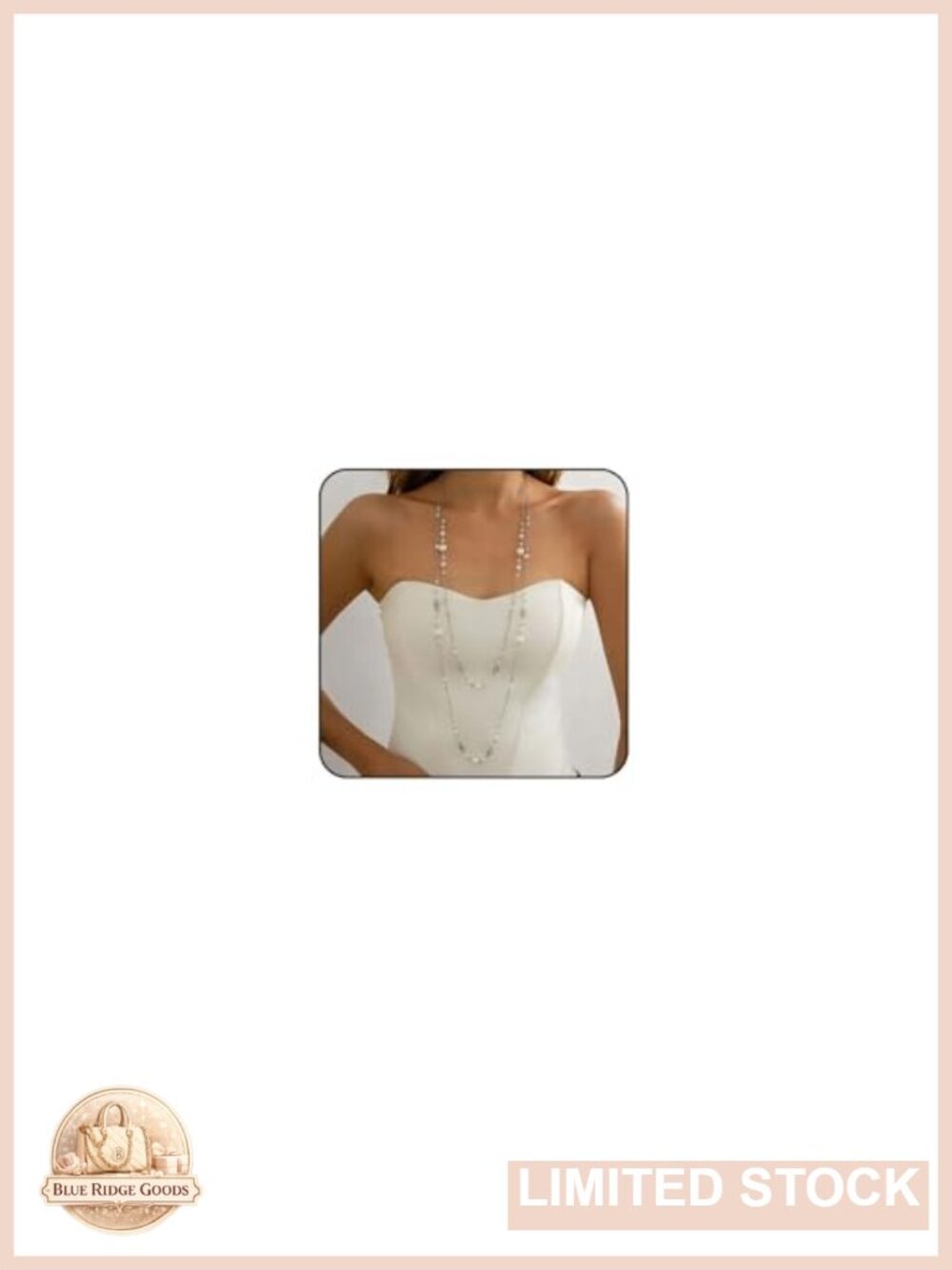 Long Pearl Layered Necklace Dainty Chain Women Fashion Jewelry